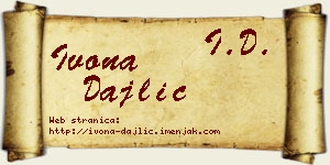 Ivona Dajlić vizit kartica
